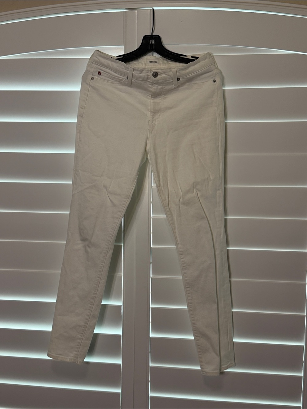Hudson Jeans White Skinny Stretch Jeans - Classic Slim Fit